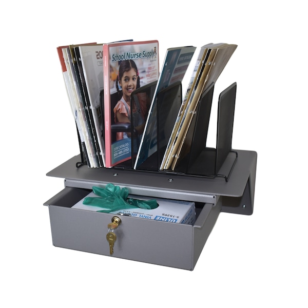 Wall/Under Counter Mounted WorkStation/Shelf With Small Storage Drawer